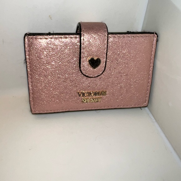 ❌SOLD❌ Victoria’s Secret BUNDLE - accordion card holder & Blush pink gray scarf - Picture 5 of 16